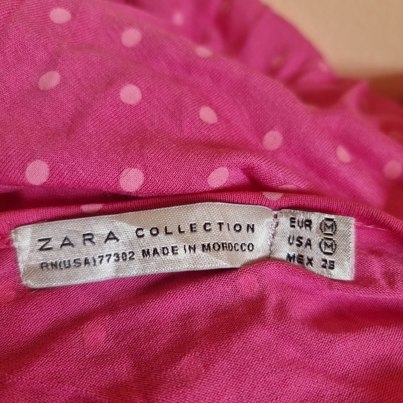 Zara Pink polka dots Mini Wrap Dress. - Picture 12 of 12